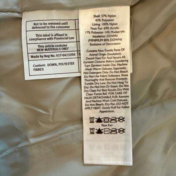 Eddie Bauer Womens Down Puffer Hooded Zip Vest XS Cabincore Faux Fur Insulated - Picture 7 of 12